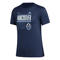 T-shirt Adidas Vancouver Whitecaps FC Only The Best pour femme - Bleu marine