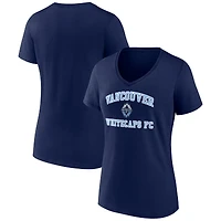 Women's Deep Sea Blue Vancouver Whitecaps FC Heart & Soul V-Neck T-Shirt
