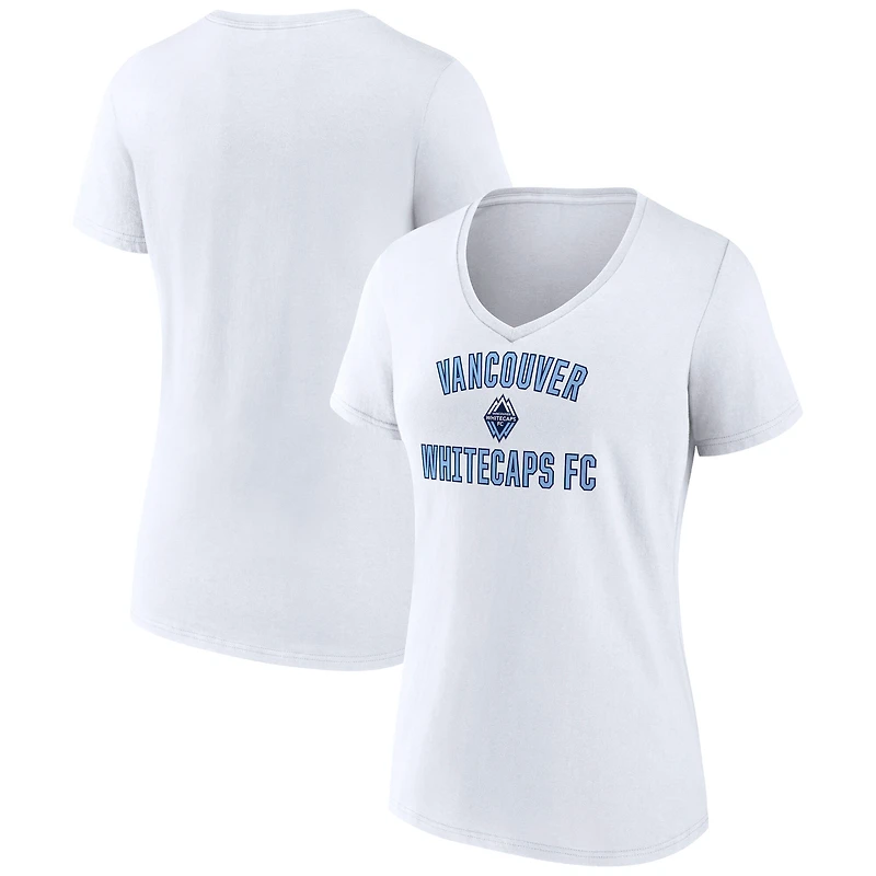 Women's Deep Sea Blue Vancouver Whitecaps FC Victory Arch V-Neck T-Shirt