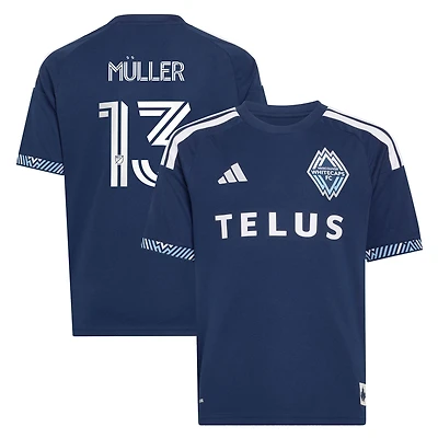 Maillot réplique adidas Thomas Müller bleu Vancouver Whitecaps FC 2026 The Coastal pour enfant