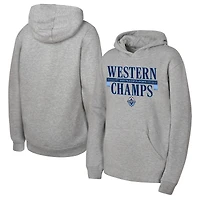 Youth Heather Gray Vancouver Whitecaps FC 2025 MLS Western Conference Champions Locker Room Hoodie