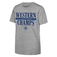 Youth Heather Gray Vancouver Whitecaps FC 2025 MLS Western Conference Champions Locker Room T-Shirt