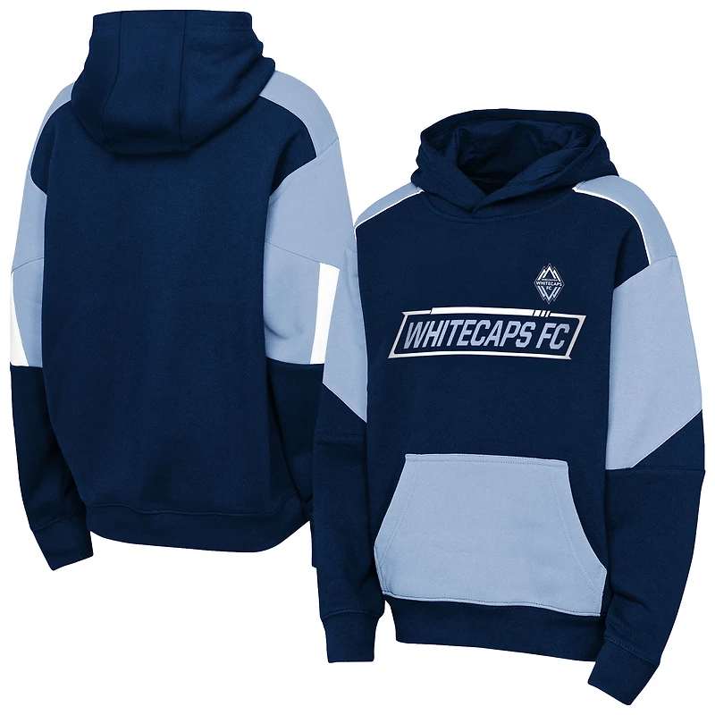 Sweat à capuche polaire Break Free pour jeunes, bleu marine/bleu clair, Vancouver Whitecaps FC, Outerstuff.