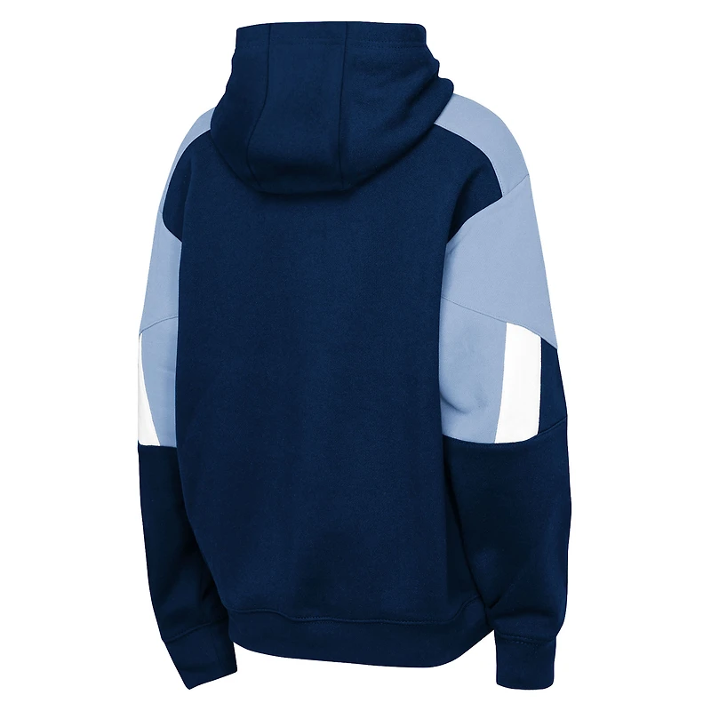 Youth Outerstuff  Navy/Light Blue Vancouver Whitecaps FC Break Free Fleece Hoodie