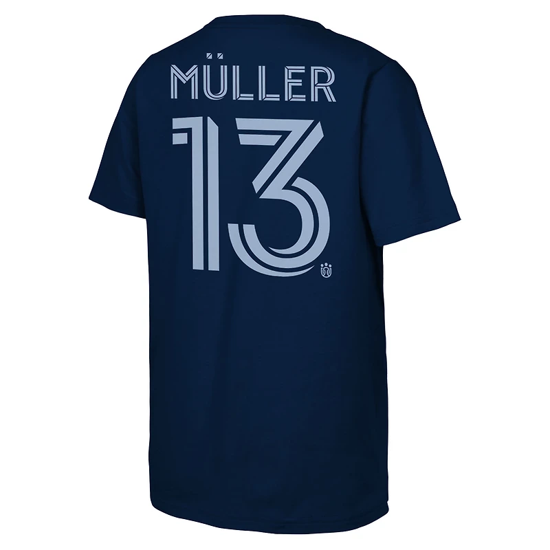 Youth Outerstuff Thomas Muller Navy Vancouver Whitecaps FC Name & Number T-Shirt