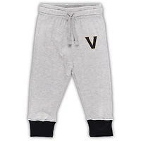 Infant Wes & Willy Heather Gray Vanderbilt Commodores Two-Piece Jie Jie Long Sleeve Bodysuit Pants Set