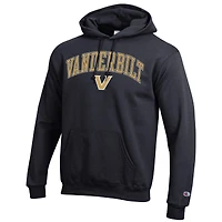 Men's Champion  Black Vanderbilt Commodores Arch Over Logo Pullover Hoodie