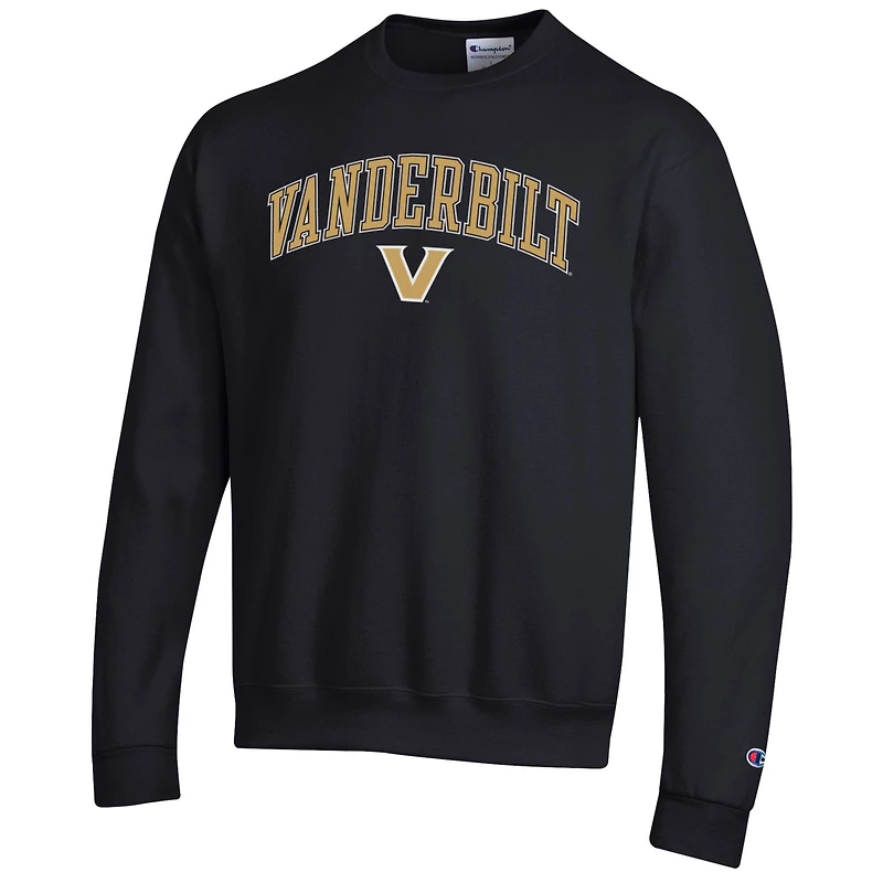 Sweat-shirt à capuche noir Champion pour homme avec logo Arch Over des Vanderbilt Commodores