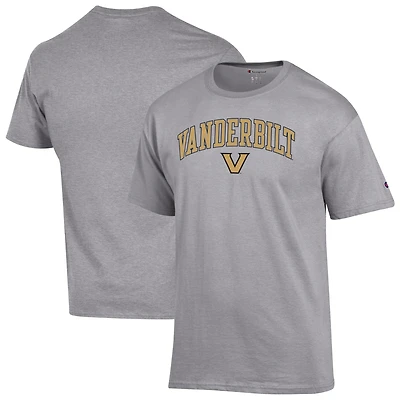 T-shirt Champion Heather Grey pour homme avec logo Arch Over des Vanderbilt Commodores