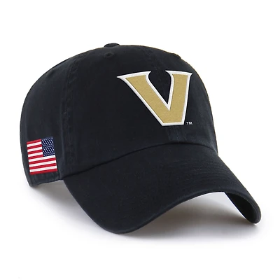 Men's '47 Black Vanderbilt Commodores Americana Heritage Clean Up Adjustable Hat