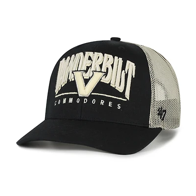 Men's '47 Black Vanderbilt Commodores Arid Adjustable Trucker Hat