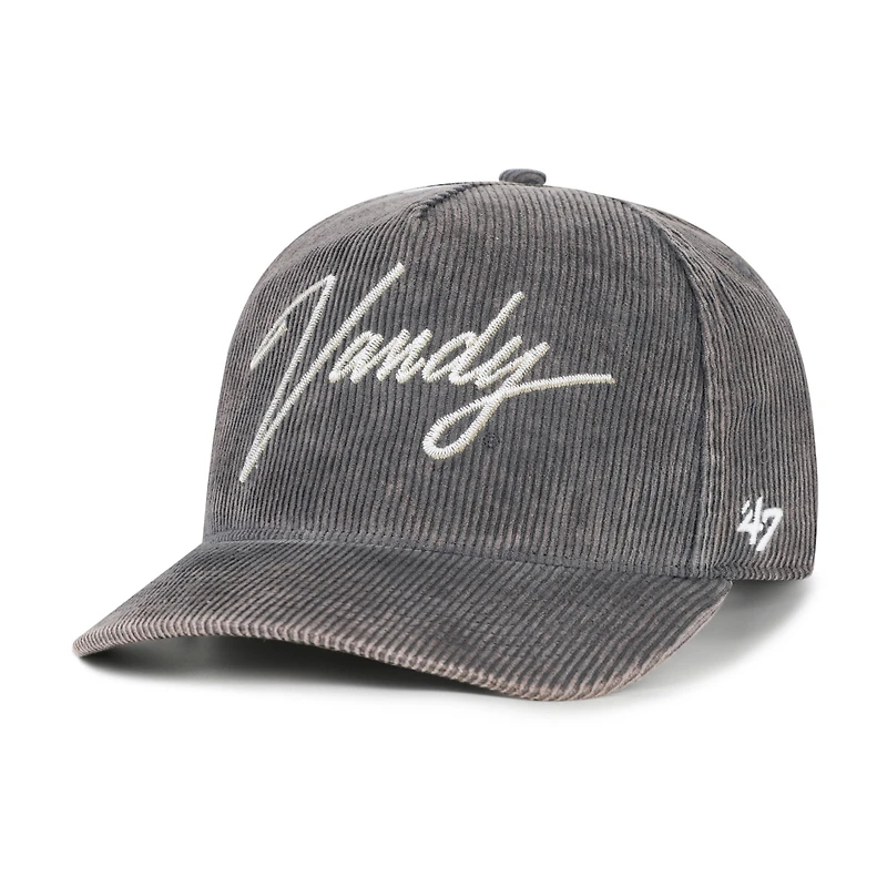 Chapeau ajustable en velours côtelé gris '47 Vanderbilt Commodores Vault Reclaim Snow Wash