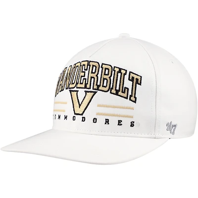 Casquette réglable '47 blanche Vanderbilt Commodores Roscoe Hitch pour hommes
