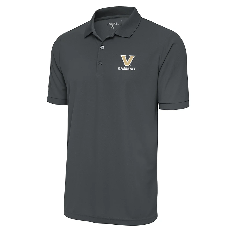 Polo piqué Legacy pour homme, couleur charbon Antigua, Vanderbilt Commodores, grandes tailles