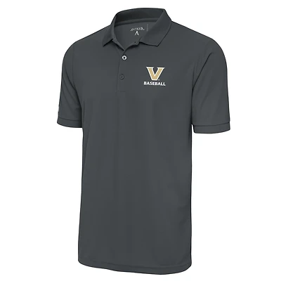 Polo piqué Legacy pour homme, couleur charbon Antigua, Vanderbilt Commodores, grandes tailles