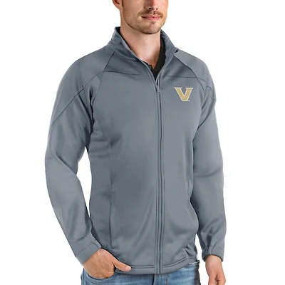 Veste de golf zippée intégrale pour homme Antigua Steel Vanderbilt Commodores Team Links
