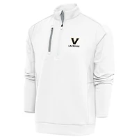 Pull à col rond et fermeture éclair quart de tour pour homme, couleur blanc, Vanderbilt Commodores Lacrosse Generation, Antigua