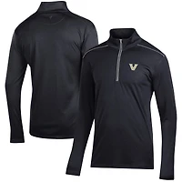 Pull-over noir Vanderbilt Commodores Classic Jacquard à fermeture éclair quart de tour pour homme