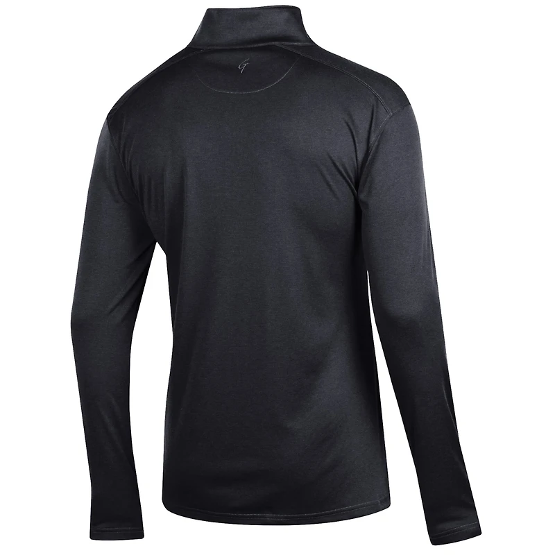 Men's Black Vanderbilt Commodores Classic Jacquard Quarter-Zip Pullover Top