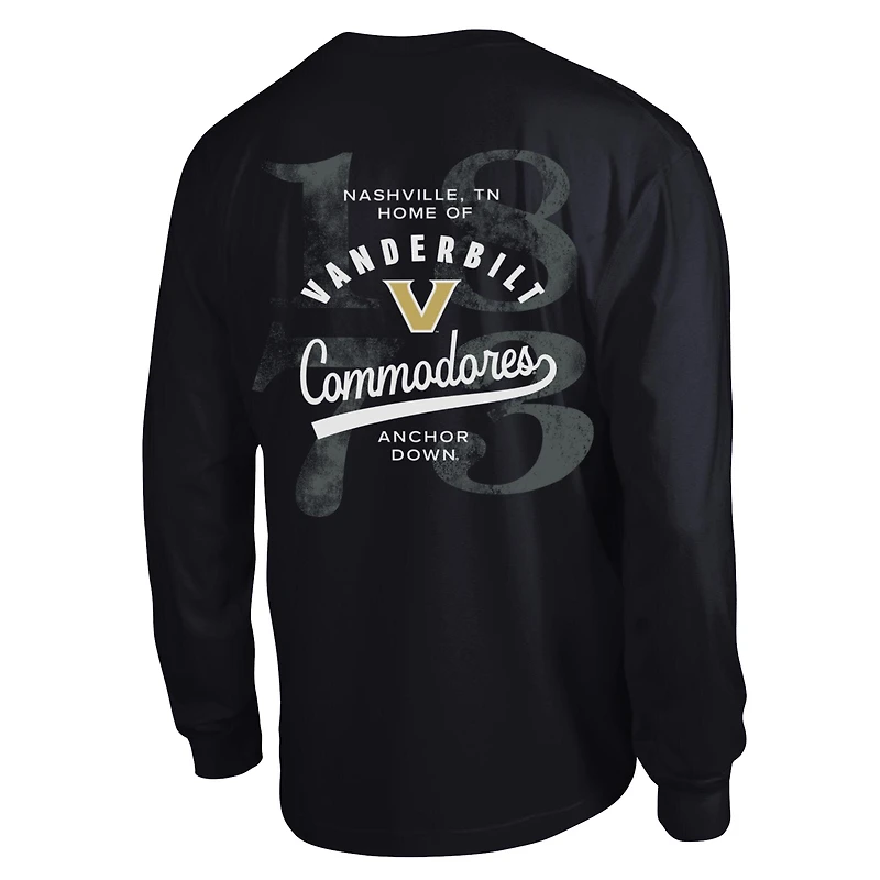 Men's Champion Black Vanderbilt Commodores Laminated All-Star Long Sleeve T-Shirt
