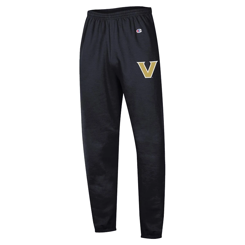 Men's Champion Black Vanderbilt Commodores Powerblend Banded Fleece Sweatpants