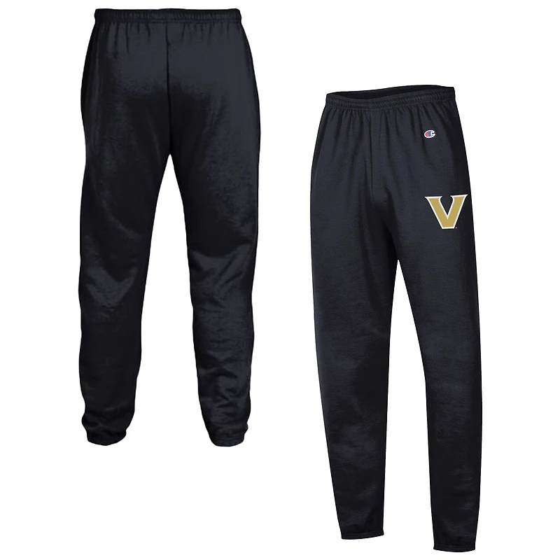 Pantalon de survêtement Champion noir Vanderbilt Commodores Powerblend à bande polaire pour homme