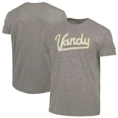 Men's Champion  Charcoal Vanderbilt Commodores Vintage Triumph Tri-Blend T-Shirt