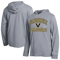 Men's Champion  Heather Gray Vanderbilt Commodores High Motor All-Star Long Sleeve Hooded T-Shirt