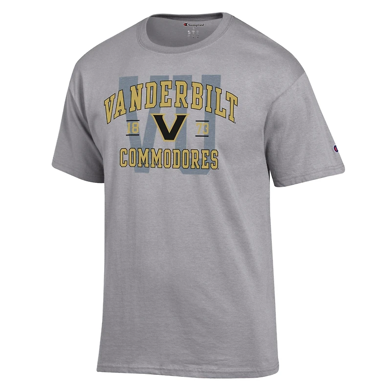 Men's Champion Heather Gray Vanderbilt Commodores Varsity T-Shirt