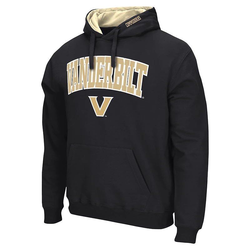 Men's Colosseum  Black Vanderbilt Commodores Arch & Logo Pullover Hoodie