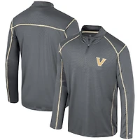 Men's Colosseum Black Vanderbilt Commodores Cameron Quarter-Zip Windshirt