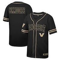Maillot de baseball boutonné en maille Free Spirited Colosseum noir Vanderbilt Commodores pour hommes