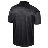 Men's Colosseum Black Vanderbilt Commodores Honeycomb Raglan Polo