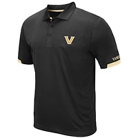 Men's Colosseum Black Vanderbilt Commodores Santry Lightweight Polo