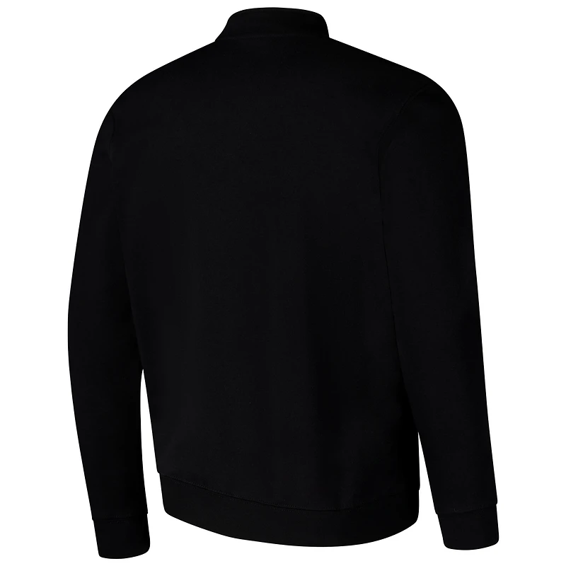Men's Colosseum Black Vanderbilt Commodores Tortugas Quarter-Zip Sweatshirt
