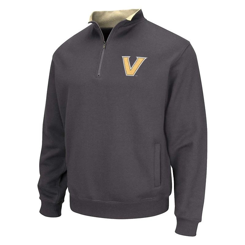 Veste à quart de zip Colosseum Charcoal Vanderbilt Commodores Tortugas pour hommes