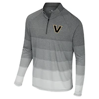 Coupe-vent à glissière quart de zip en maille rayée Colosseum Gray Vanderbilt Commodores AI pour homme
