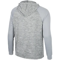 Men's Colosseum Gray Vanderbilt Commodores Cybernetic Raglan Quarter-Zip Hooded Top