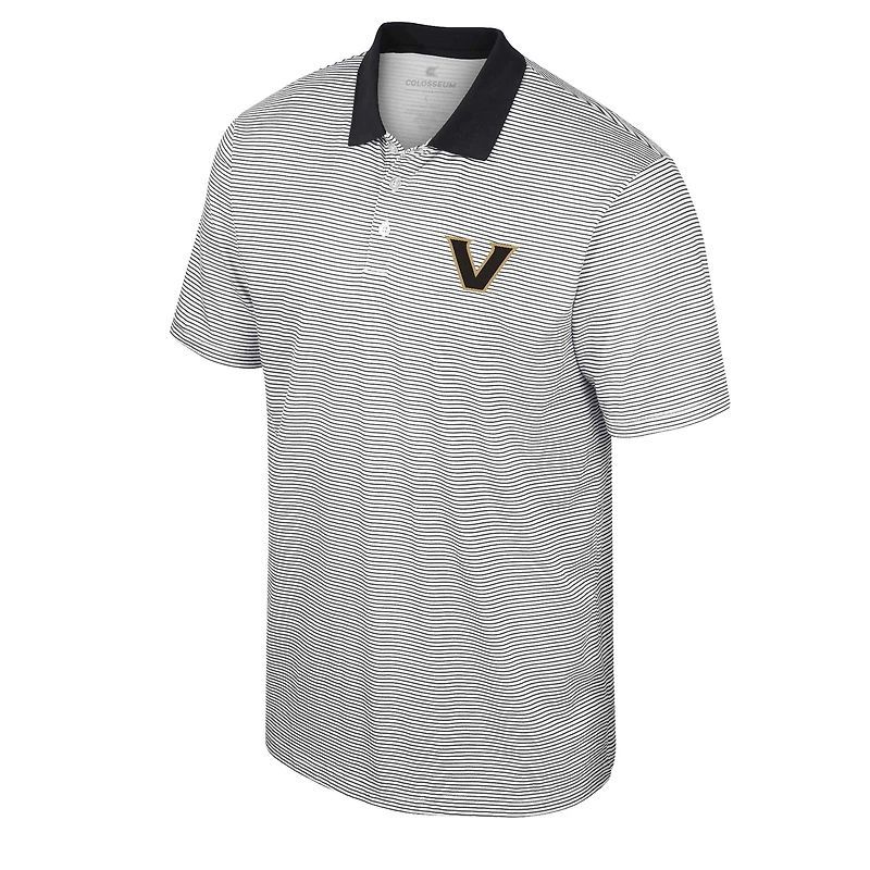Polo à rayures Colosseum White Vanderbilt Commodores pour homme