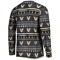 Men's Concepts Sport Black Vanderbilt Commodores Swivel Long Sleeve Top & Pants Sleep Set