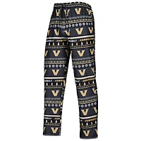 Men's Concepts Sport Black Vanderbilt Commodores Swivel Long Sleeve Top & Pants Sleep Set
