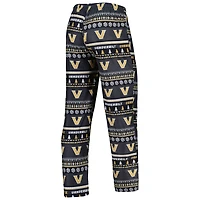 Men's Concepts Sport Black Vanderbilt Commodores Swivel Long Sleeve Top & Pants Sleep Set