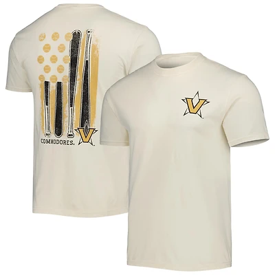 Men's Cream Vanderbilt Commodores Baseball Flag Comfort Colors T-Shirt