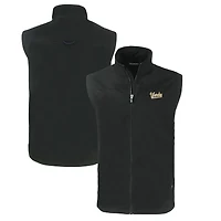 Men's Cutter & Buck Black Vanderbilt Commodores Big Tall Charter Eco Full-Zip Vest