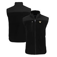 Men's Cutter & Buck  Black Vanderbilt Commodores Cascade Eco Sherpa Fleece Full-Zip Vest