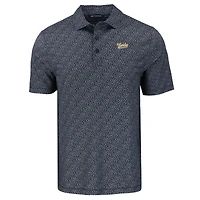 Men's Cutter & Buck Black Vanderbilt Commodores Pike Eco Pebble Print Stretch Recycled Polo