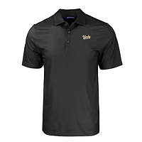 Men's Cutter & Buck  Black Vanderbilt Commodores Pike Eco Tonal Geo Print Stretch Recycled Polo
