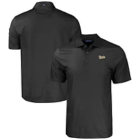 Men's Cutter & Buck  Black Vanderbilt Commodores Pike Eco Tonal Geo Print Stretch Recycled Polo