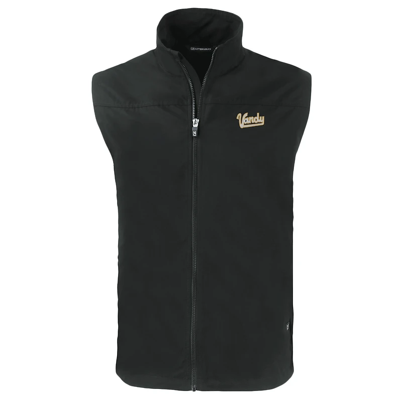 Men's Cutter & Buck  Gray Vanderbilt Commodores Vault Charter Eco Recycled Full-Zip Vest