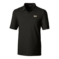 Men's Cutter & Buck  Black Vanderbilt Commodores Vault Forge Pencil Stripe Stretch Polo